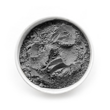 bowl of Zinc powder against a white background