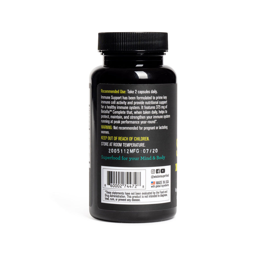 Wisdom Superfood Daily Immune Support with Functional Mushrooms & Beta-Glucans. 90 Day Supply