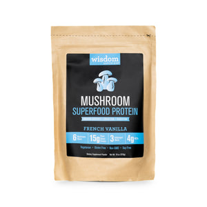 Delicious French Vanilla Mushroom Superfood Blend - 15g Protein Per Serving
