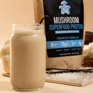 Delicious French Vanilla Mushroom Superfood Blend - 15g Protein Per Serving