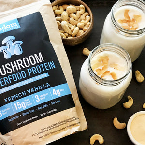 Delicious French Vanilla Mushroom Superfood Blend - 15g Protein Per Serving